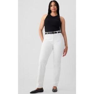 GAP White 90s Straight High Rise Petite Jeans